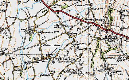 Old map of Upton in 1919