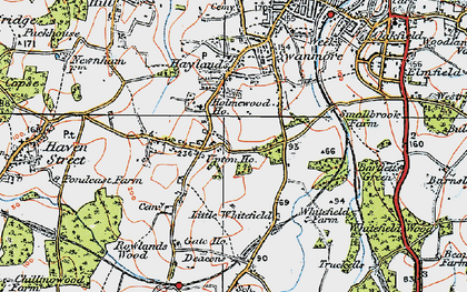 Old map of Upton in 1919