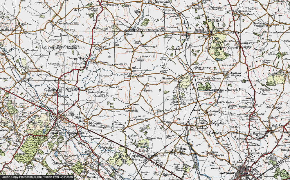 Old Map of Upton, 1921 in 1921