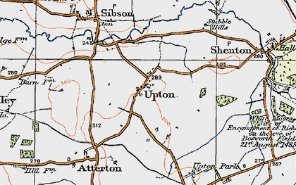 Old map of Upton in 1921