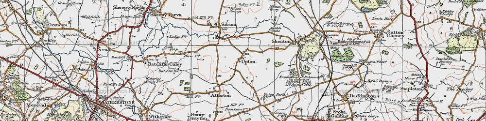 Old map of Upton in 1921