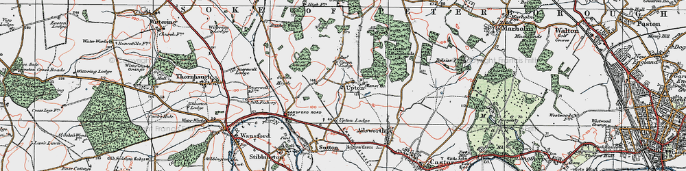Old map of Ailsworth Heath in 1922