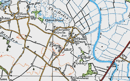 Old map of Upton in 1922