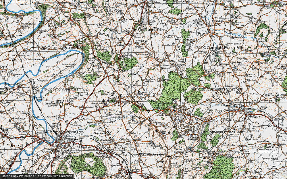 Old Map of Upton Bishop, 1919 in 1919