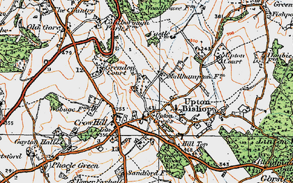Old map of Upton Crews in 1919