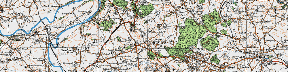 Old map of Upton Crews in 1919