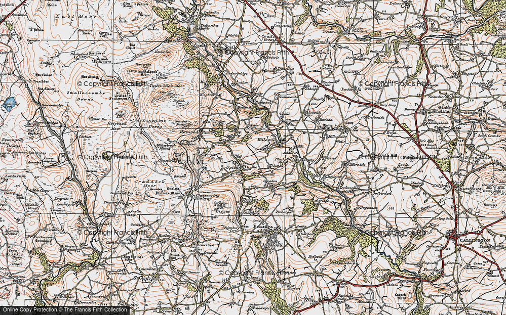 Old Map of Upton Cross, 1919 in 1919