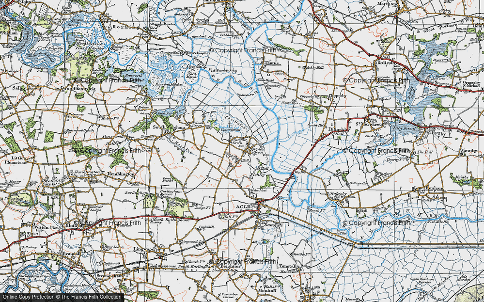 Old Map of Upton Green, 1922 in 1922