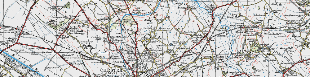 Old map of Upton Heath in 1924