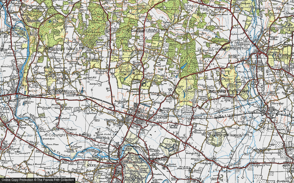 Old Map of Upton Lea, 1920 in 1920