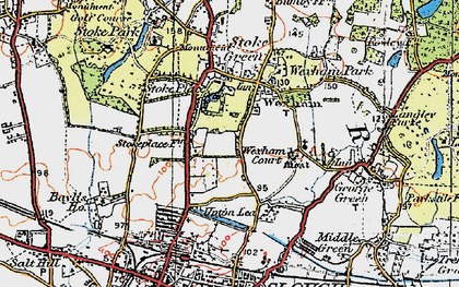 Old map of Upton Lea in 1920