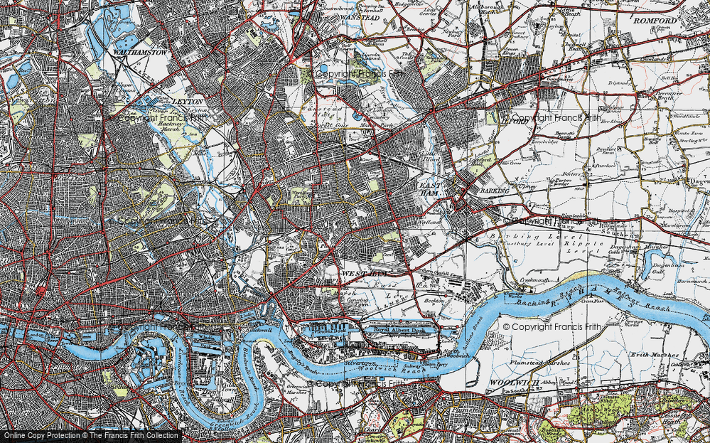 Old Map of Upton Park, 1920 in 1920