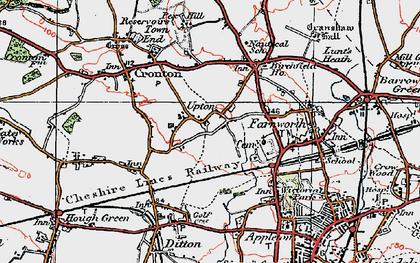 Old map of Upton Rocks in 1923