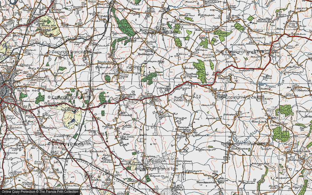 Old Map of Upton Snodsbury, 1919 in 1919