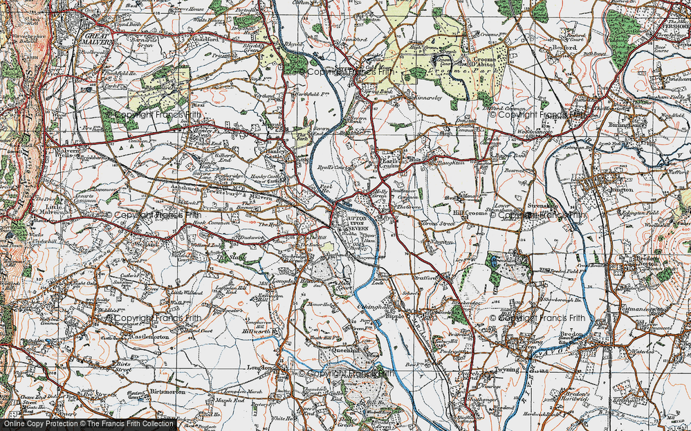 Old Map of Upton upon Severn, 1920 in 1920
