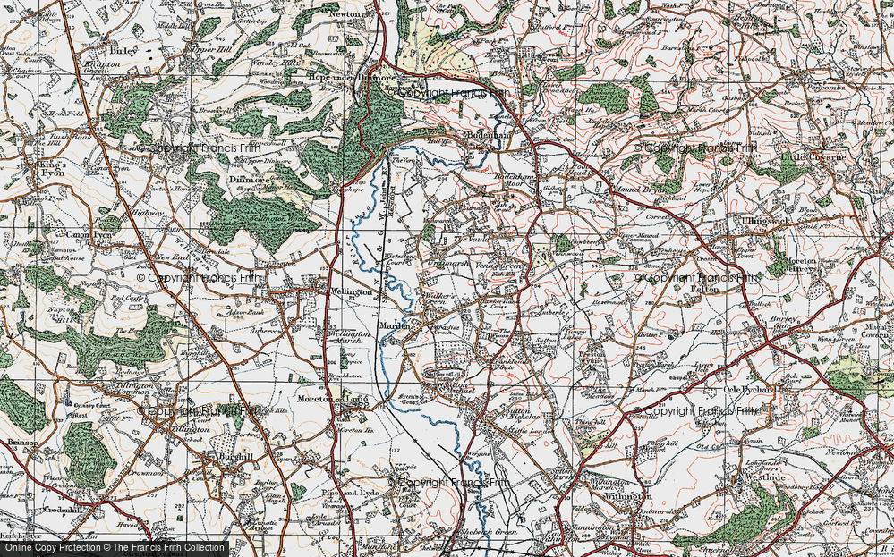 Old Map of Urdimarsh, 1920 in 1920