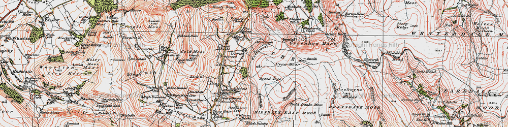 Old map of Urra in 1925