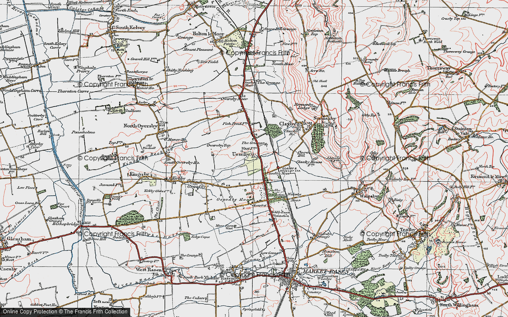 Old Map of Usselby, 1923 in 1923