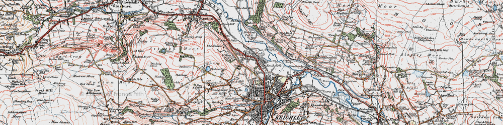 Old map of Utley in 1925