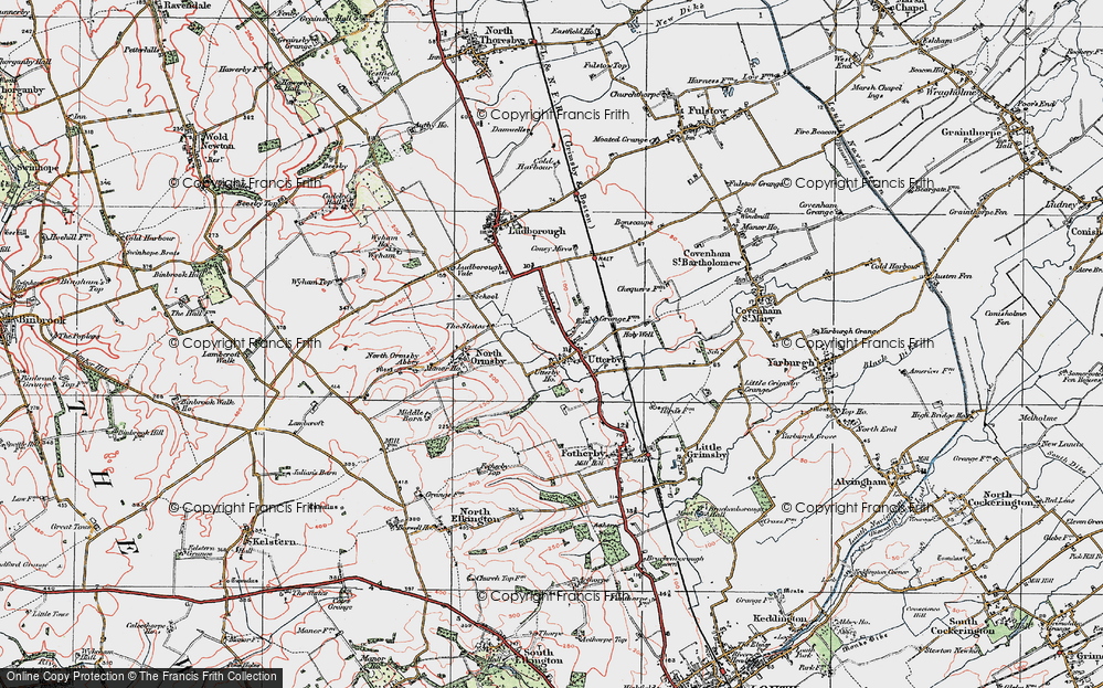 Old Map of Utterby, 1923 in 1923