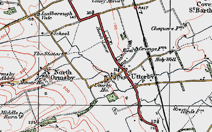 Old map of Utterby in 1923