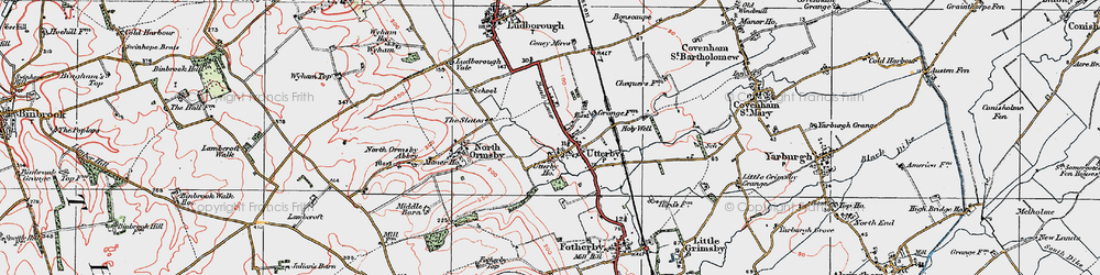 Old map of Utterby in 1923