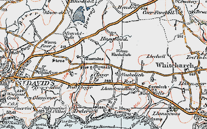 Old map of Vachelich in 1922