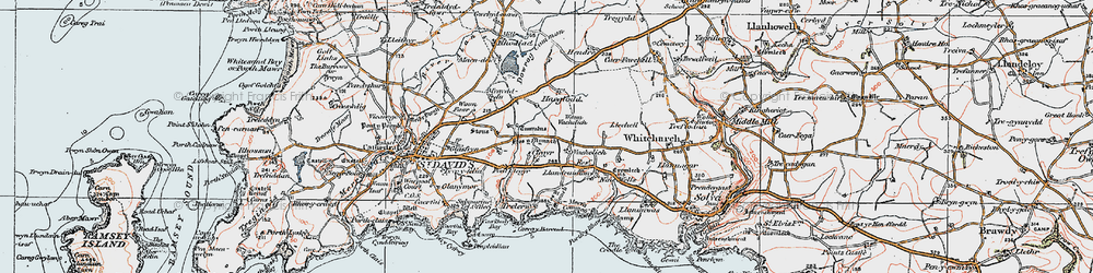 Old map of Vachelich in 1922