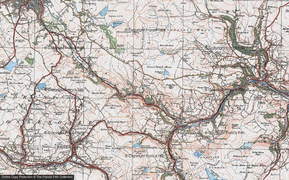 Old Map of Vale, 1925 in 1925