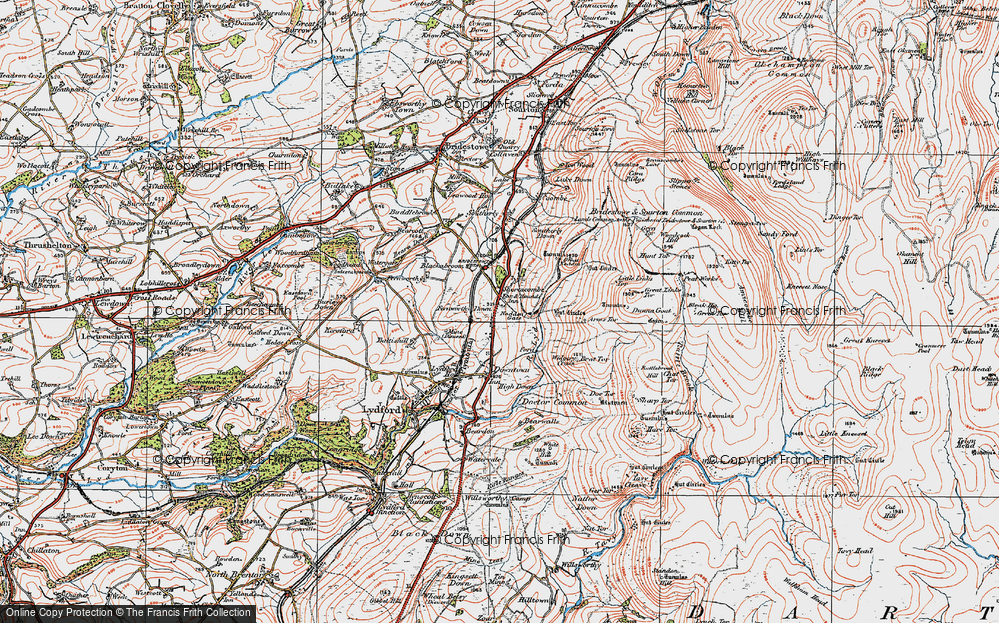 Old Map of Vale Down, 1919 in 1919