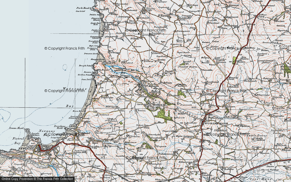 Old Map of Vale of Mawgan, 1919 in 1919