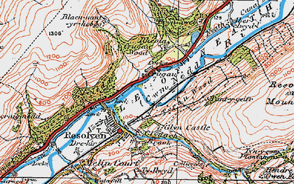 Old map of Bryn-awel in 1923