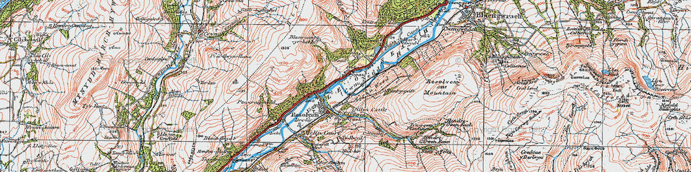 Old map of Rheola in 1923