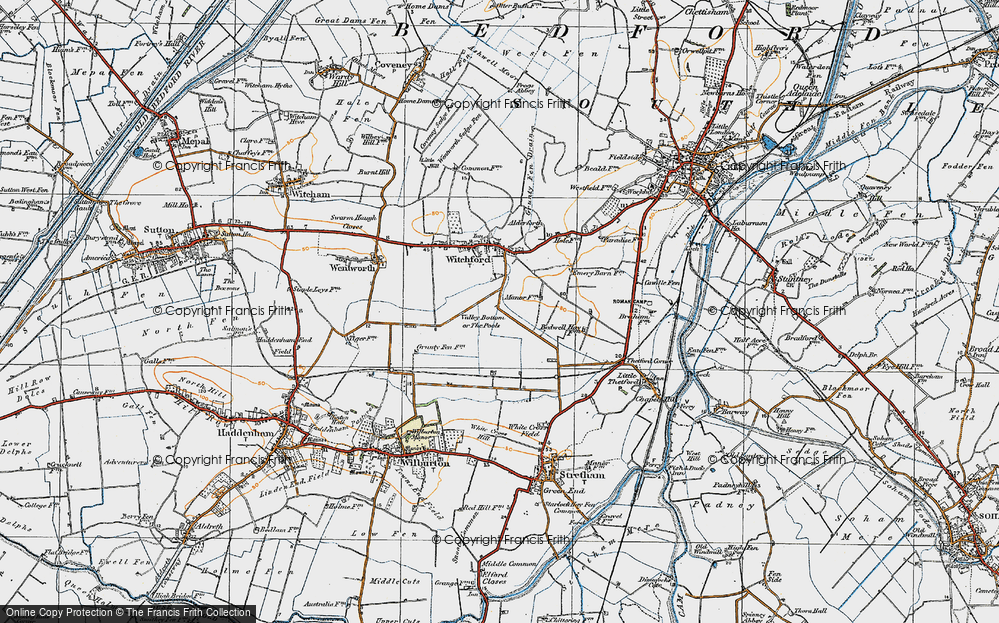 Old Map of Valley Bottom, 1920 in 1920