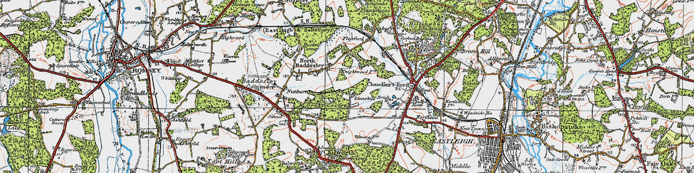 Old map of Valley Park in 1919
