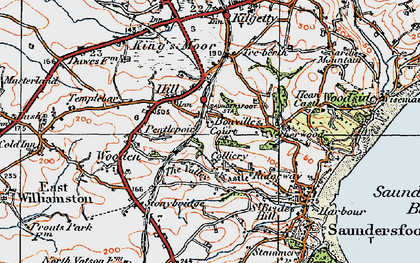 Old map of Valley, The in 1922