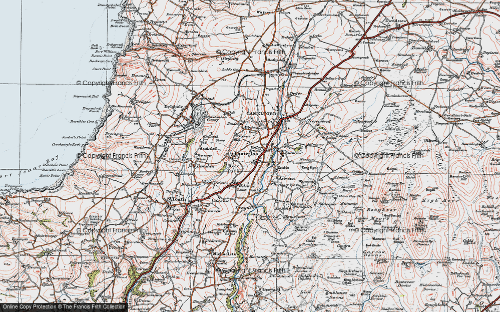 Old Map of Valley Truckle, 1919 in 1919