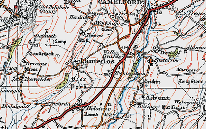 Old map of Valley Truckle in 1919