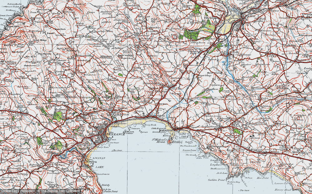 Old Map of Varfell, 1919 in 1919