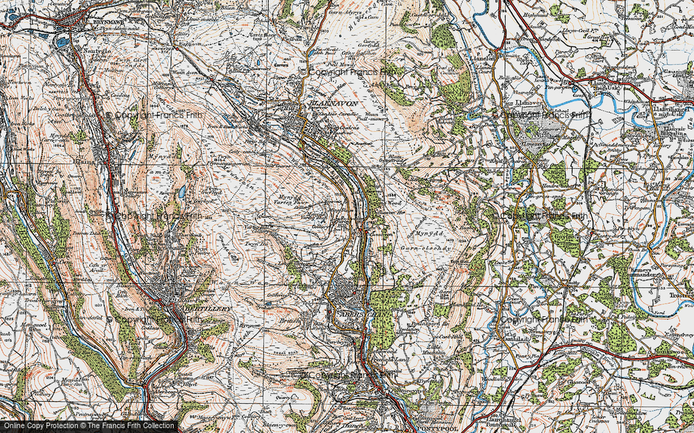 Old Map of Varteg, 1919 in 1919