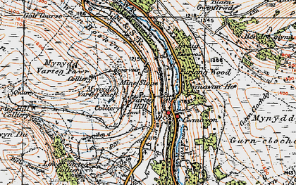 Old map of Varteg in 1919