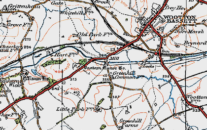 Old map of Vastern in 1919