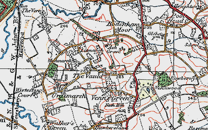 Old map of Vauld, The in 1920