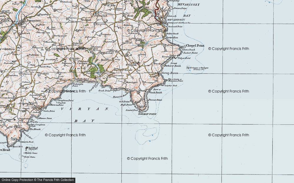 Old Map of Vault Beach, 1919 in 1919