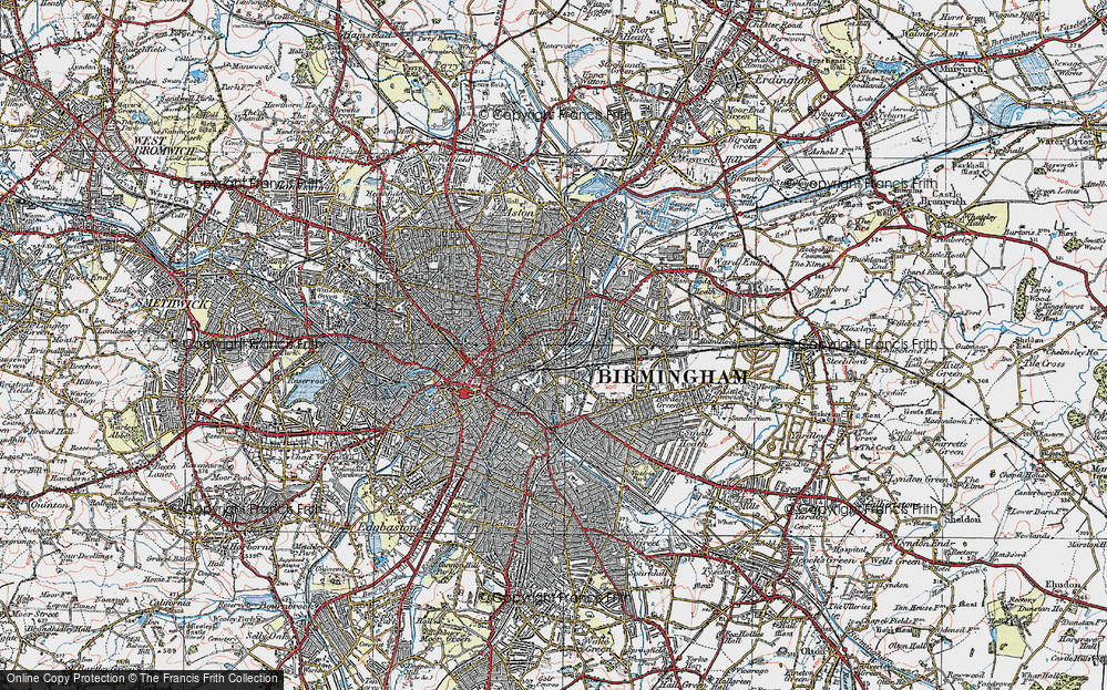 Old Map of Vauxhall, 1921 in 1921