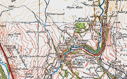 Old map of Vaynor in 1923