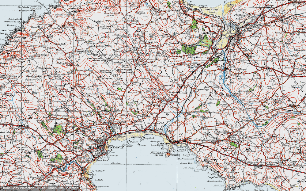 Old Map of Vellanoweth, 1919 in 1919
