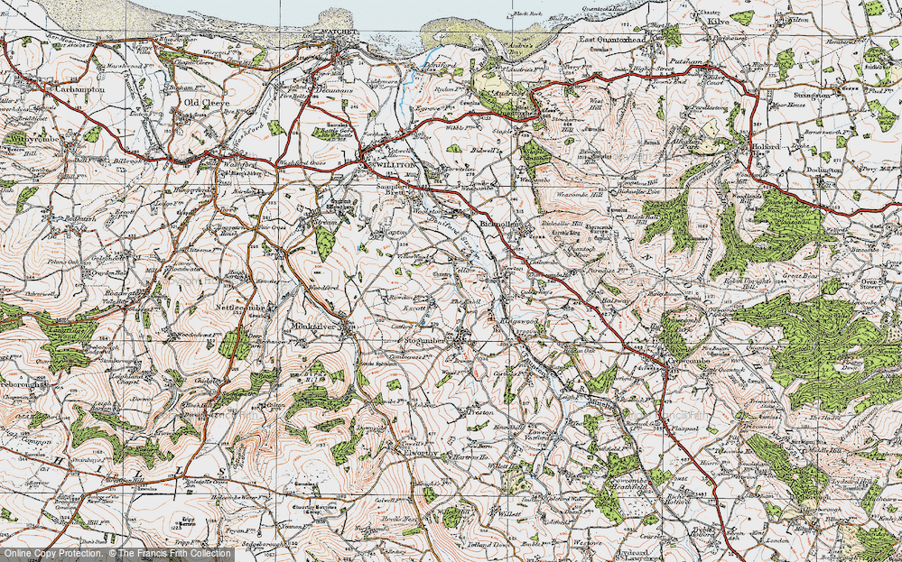 Old Map of Vellow, 1919 in 1919