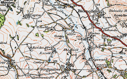 Old map of Vellow in 1919