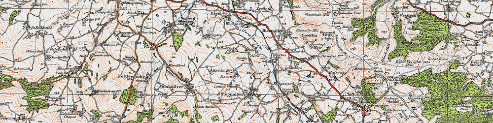 Old map of Vellow in 1919